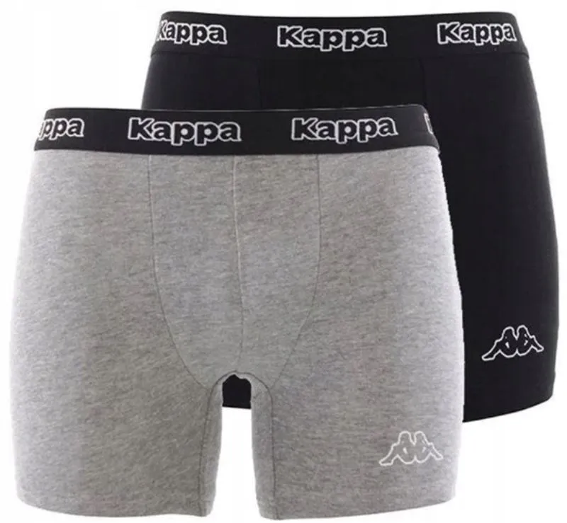 Boxers Kappa Pack 2 Preto-cinza Preto/cinza