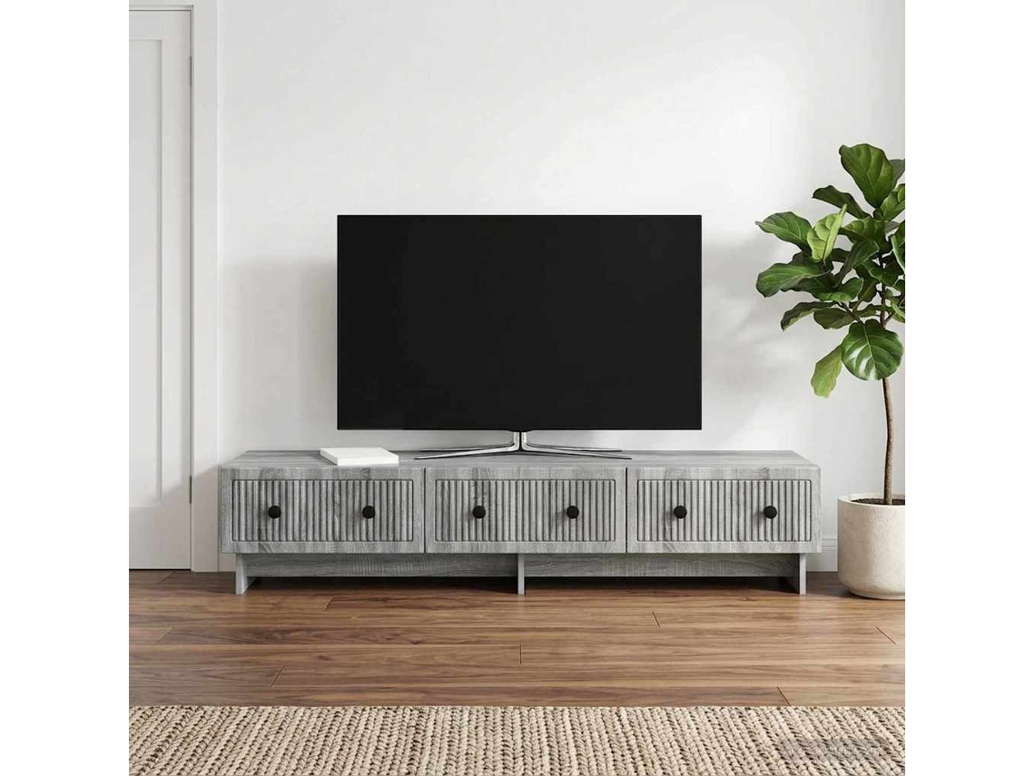 Vidaxl Gabinete Para Tv 147 X 34,5 X 30 Cm Sonoma Cinzento