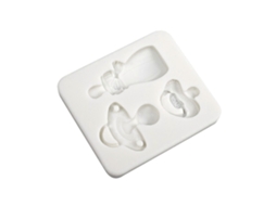 Molde De Silicone Para Fondant Com Tema De Chá De Bebê, Formato De Bico De Mamadeira, Para Assar Bolo De Chocolate E Festa De Aniversário (branco).