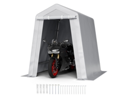 Casota De Armazenamento Exterior 183x183x213 Cm Tenda Portátil, Cinzenta Vevor