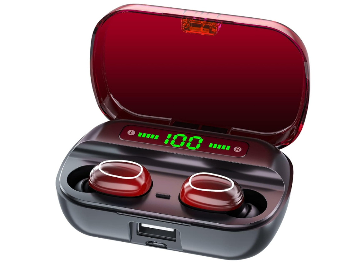Fone Sem Fio Bluetooth 5.3, Proteção Auditiva, P/ Telefone, Kindle, Tablet, Mac, Microfone Embutido Azul JIAPEI