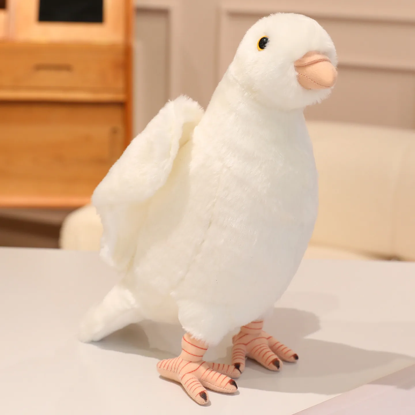 (pomba Branca 30cm) Brinquedo De Pelúcia Realista De Pomba, Boneca Pomba Da Paz