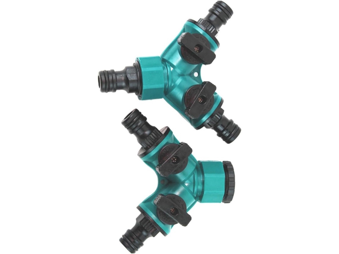 Adaptador De Torneira Plástico Em Formato Y Com 2 Saídas Para Jardim,