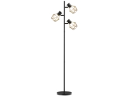 Luminária de Chão 3 Luzes com Braços Flexíveis,estrutura Tipo Árvore,para Sala e Quarto,metal,preto BTFORUS