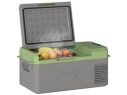 16,3 Liter Kompressor Kühlbox Elektrische Kühlbox Mit Anschluss Eco Modus Kühlhaltefunktion Grau+grün