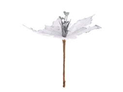Flor De Natal Simulada (material Pelúcia, Cor Branca)