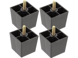 Conjunto De 4 Pés Ajustáveis Gatuida Para Sofá, Resistentes, Para Cadeiras, Mesas E Sofás, Pretos
