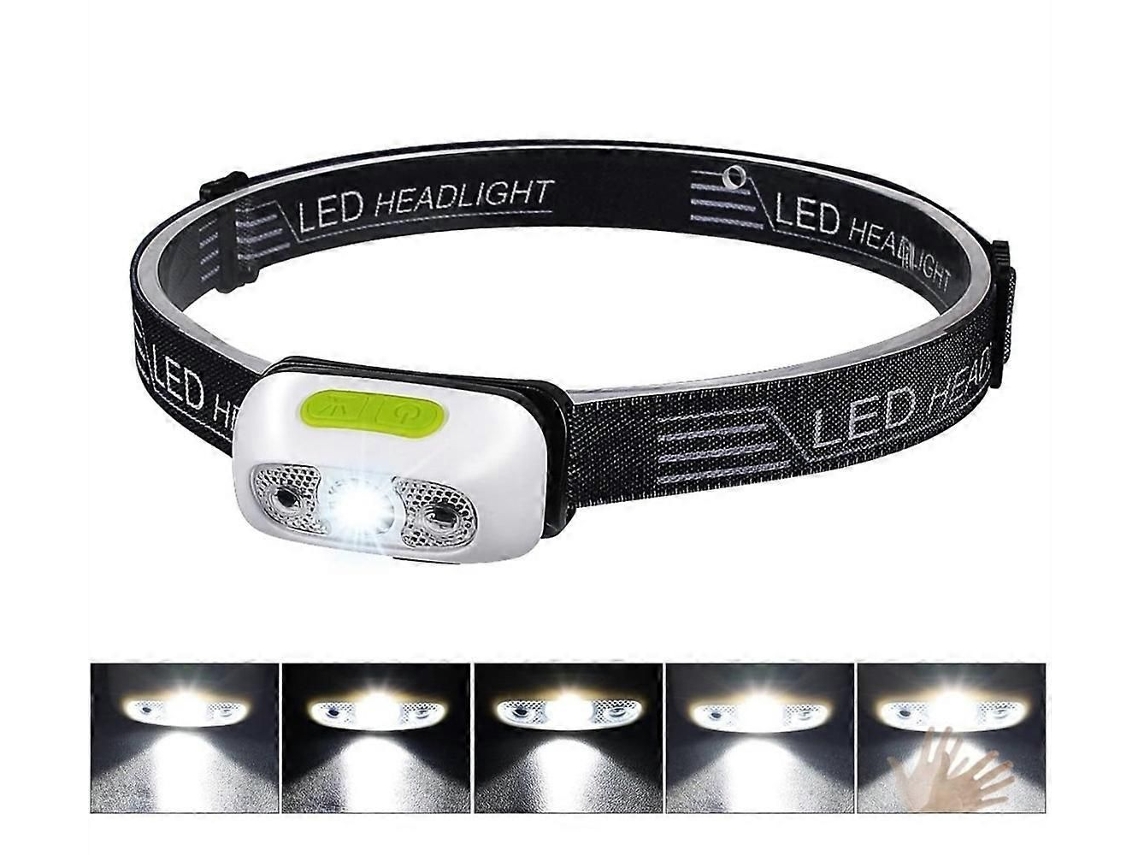 Lanterna De Cabeça Led, Mini Lanterna Usb Com Sensor Para Corrida, Escalada, Caminhada E Pesca