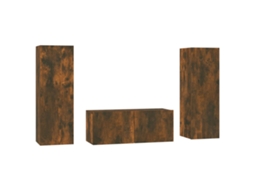 Tv Cabinet Set, Tv Cabinet Sets Vidaxl Marrom Madeira Processada (n/a)