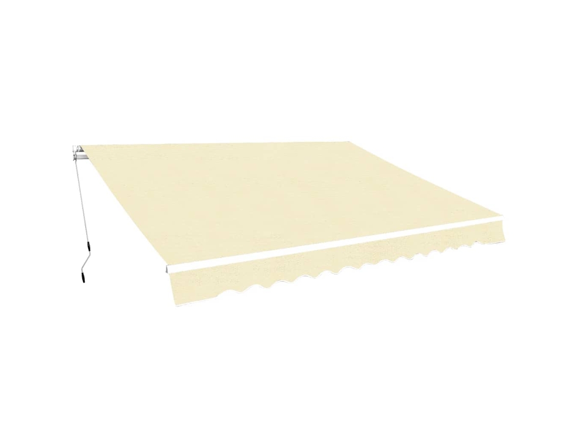 Vidaxl Todo Dobrável Manual 400 Cm Creme