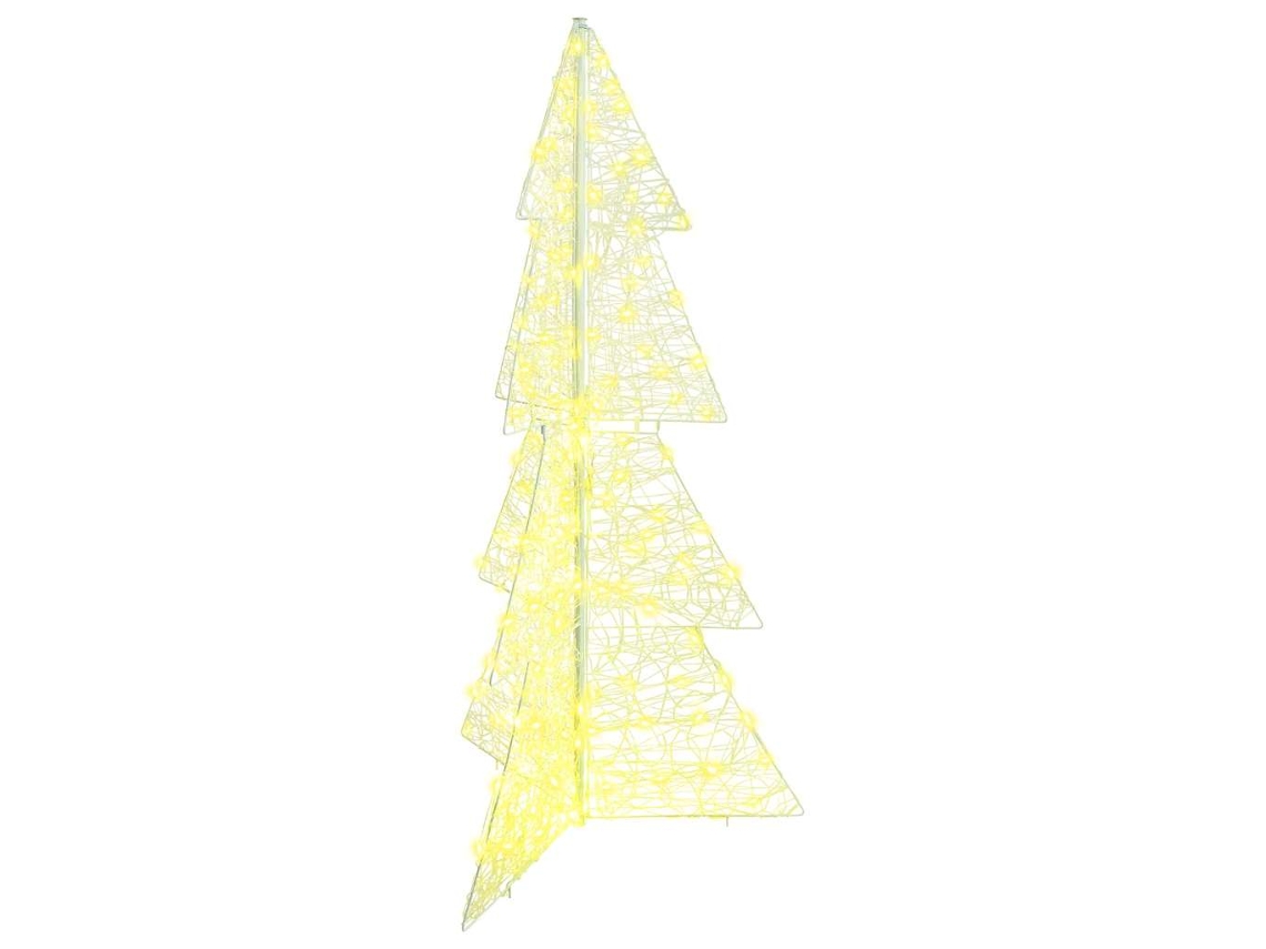 Conjunto 1 Decoração De Árvore De Natal Vidaxl Branco Quente Acrílico (150 Cm)