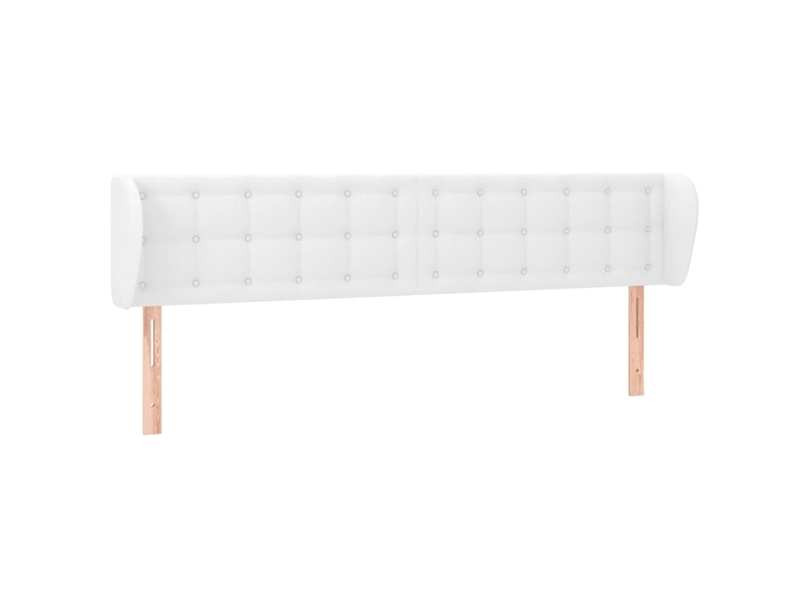 Cabeceira de Cama com Abas Couro Artificial 163x23x78/88cm Branco MAISON EXCLUSIVE