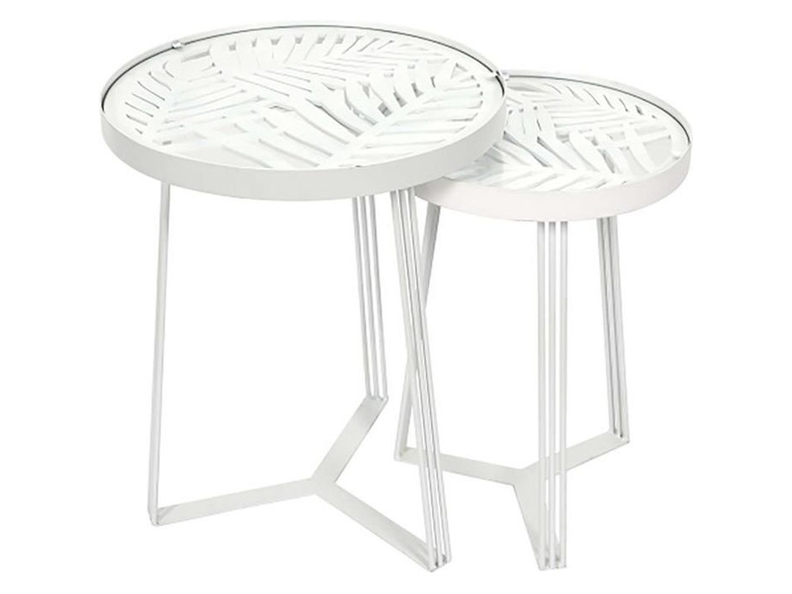 Conjunto de 2 Mesas de Nidificação Wild White