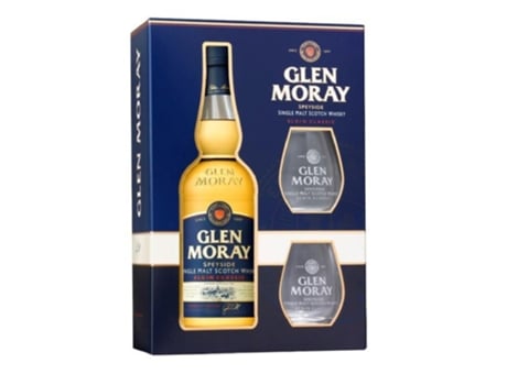 Whisky Glen Moray Classic com 2 Copos GLEN MORAY garrafa 70 cl
