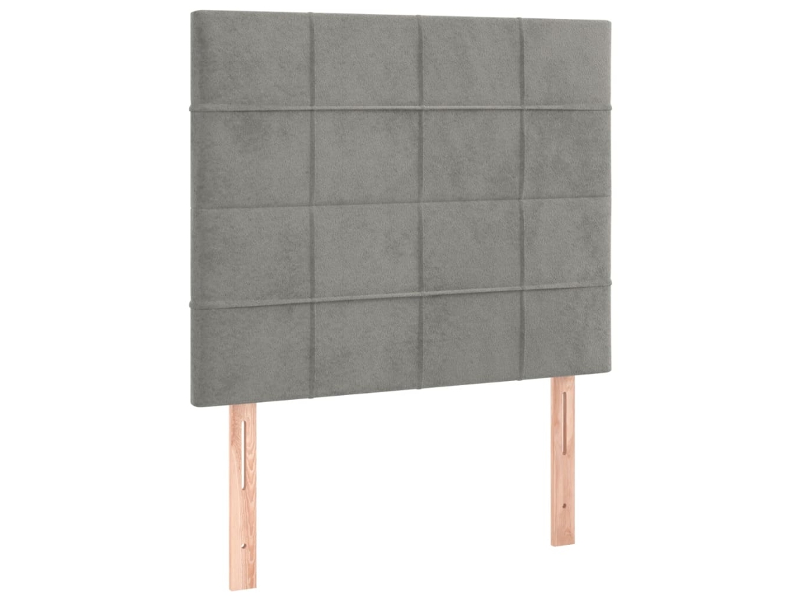 Cabeceira Cinza Light 80x5x118/128 Cm Veludo MAISON EXCLUSIVE