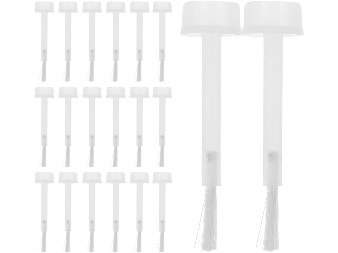250 pinças de reposição para Liquid Nails, em plástico branco com cerdas sólidas.