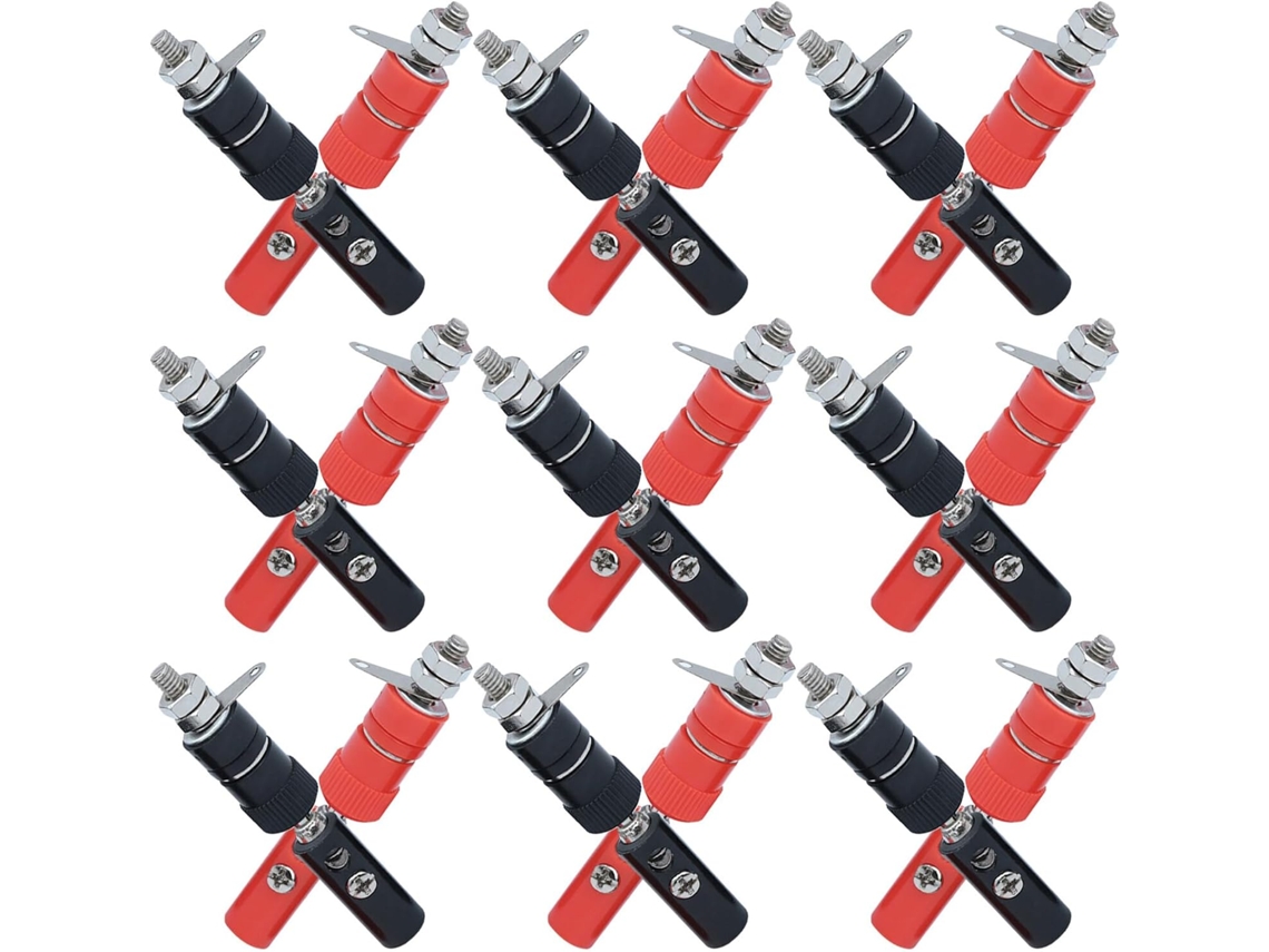 10 Conectores Banana Plug E Jack Para Instrumentos E Equipamentos Elétricos Gokoco