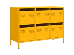 Aparador Aço Laminado a Frio Amarelo Mostarda MAISON EXCLUSIVE (101,5x39x73,5 cm)