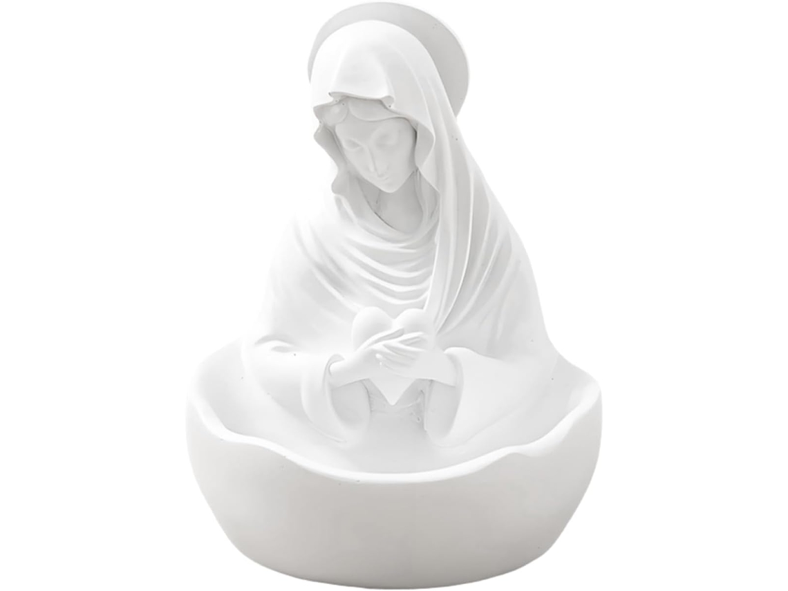 Elegante Escultura Sacra Da Virgem Maria, Porta-rosário