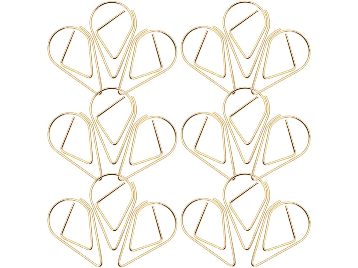 Clips de Papel Metálicos Solustre, 100 Unidades, Aço, Resistente à Deformação, para Documentos e Mesa