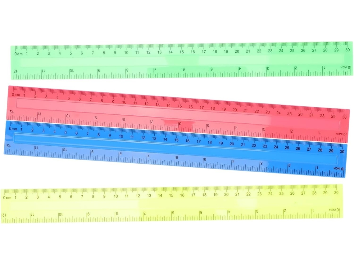 Lurelia Régua Plástica 8 Peças 30 Cm Com Durável Para Escola