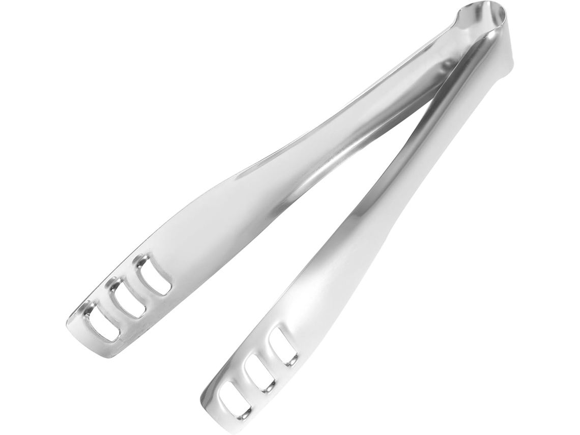Pinça De Cozinha Reutilizável Em Aço Inoxidável Para Churrasco E Festas, Segura E Prática, Na Cor Prata, Ideal Para