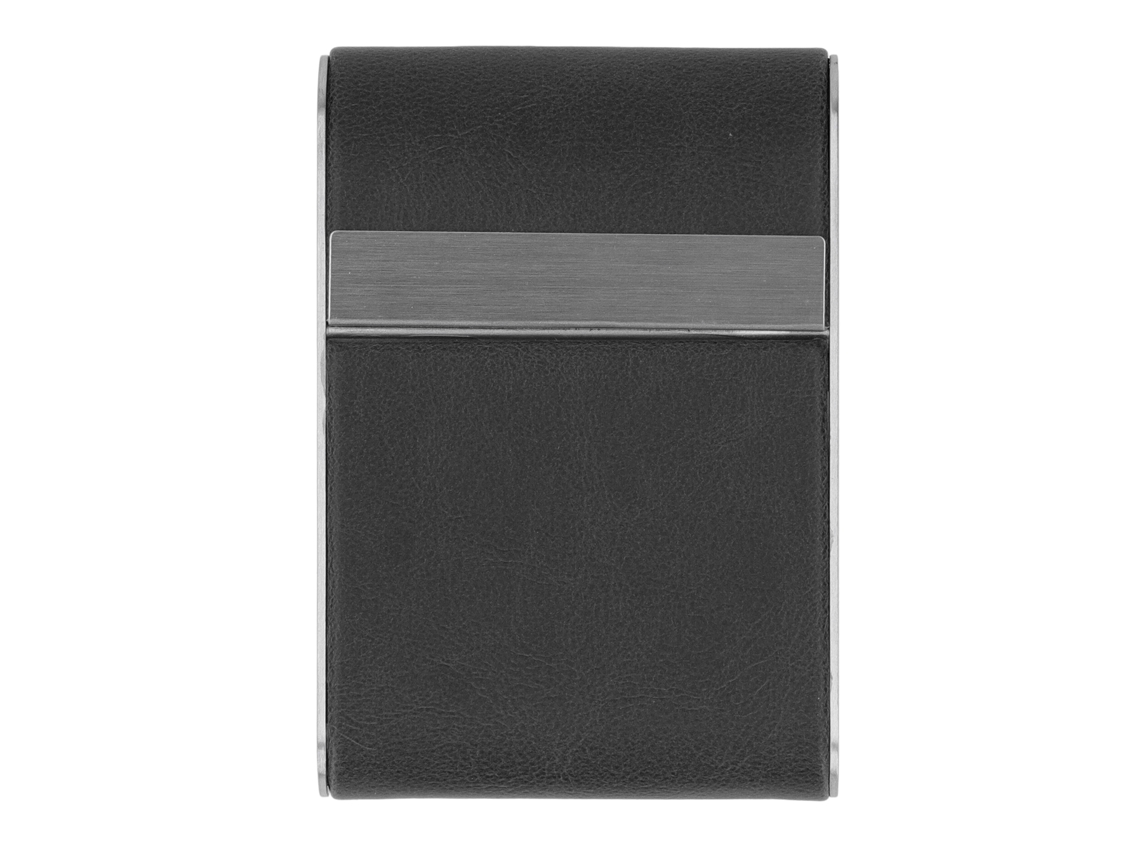 Case para Cigarros de Aço Inoxidável e Pu Portátil Compacta Proteção Confiável para Homens e Mulheres Preto | S/MARCA