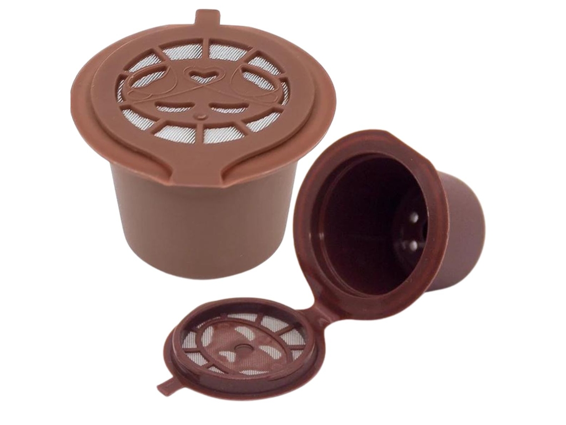 Pack 6 Capsulas Reutilizáveis para Nespresso Citiz & Milk Castanho ANTIIMPACTO!