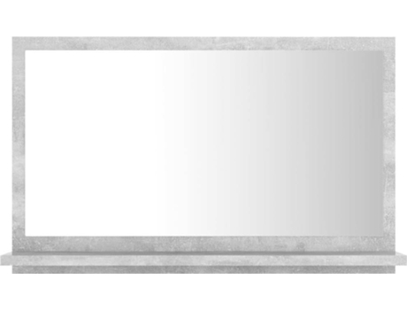 Espelho VIDAXL (Cinzento Cimento - Madeira - 60x10.5x37 cm)