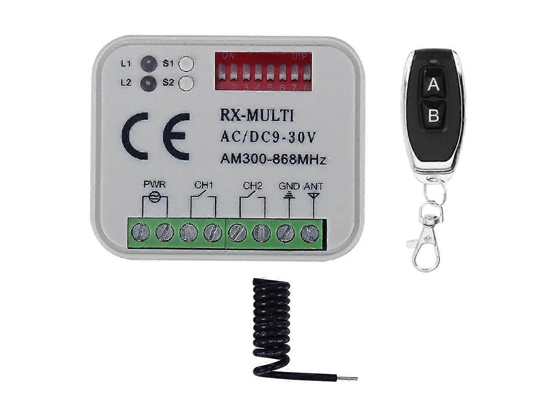 Receptor De Controle Remoto Universal Ac/dc 9-30v Para Controle De Portas De Garagem, 300-868mhz.