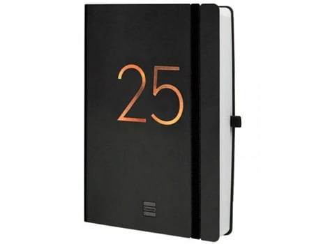 Agenda FINOCAM CAPRI FA5 Preto A5 14,8 x 21 cm 2025