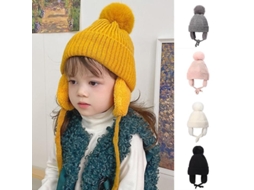 2026 gorro de Invierno para Niños com Aletas de Orelha Plush Tecido Quente Presente de Natal Ano Novo