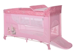 Berço de Viagem de Altura Dupla com Trocador e Aba Lateral Moonlight Mellow Rose LORELLI