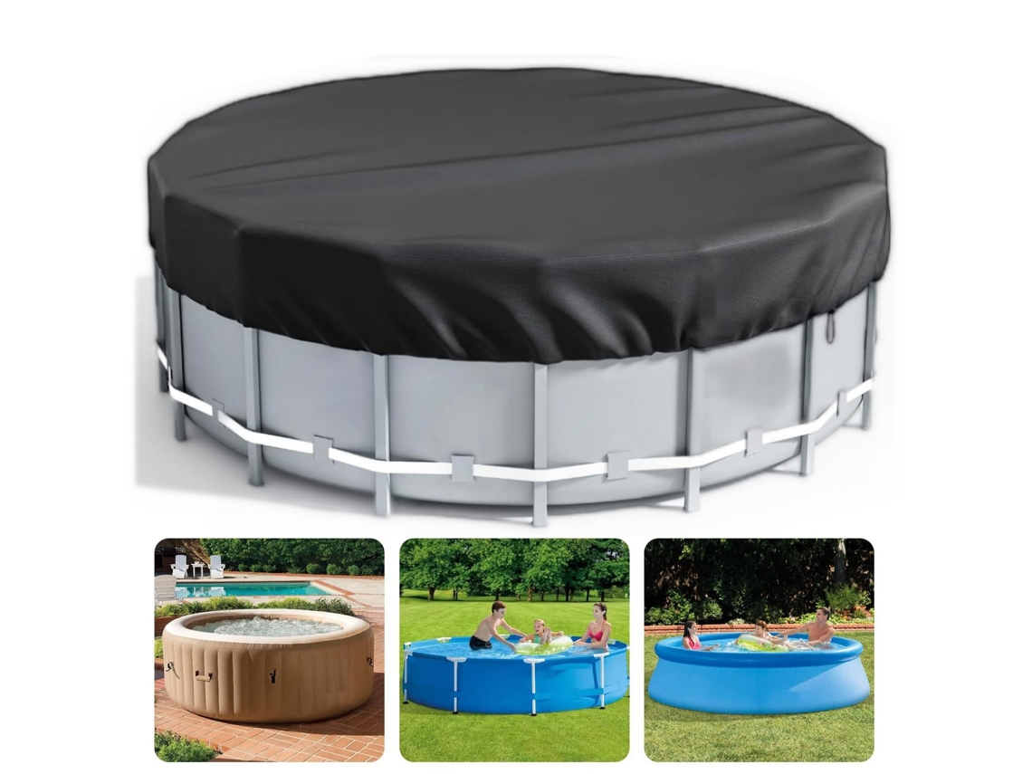 Cobertura Solar Para Piscina De 10 Pésmaterial De Tecido Oxford À Prova Dágua E Poeira Estilo Spa Redondo Zeuxo