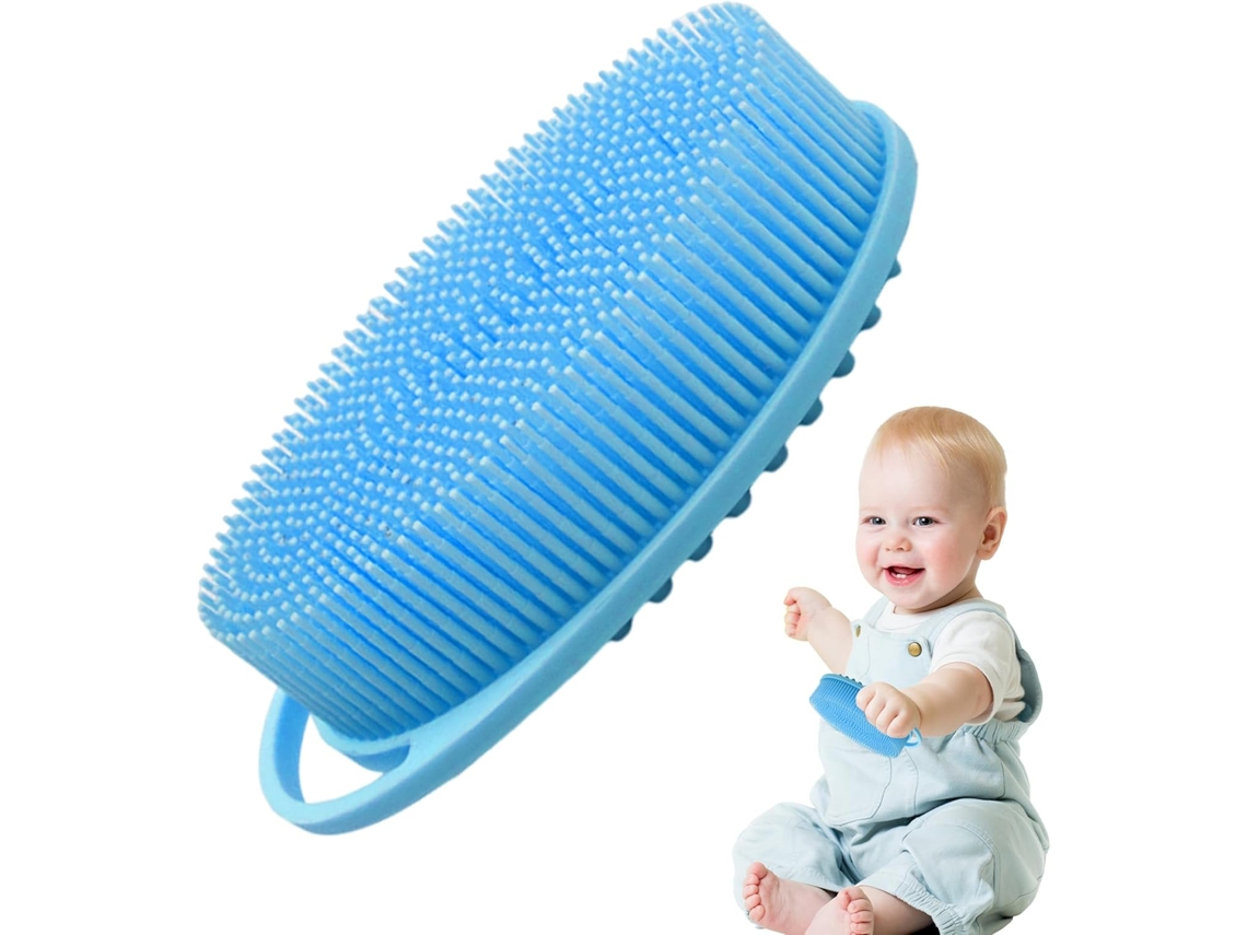 Escova Corporal Esfoliante De Silicone Para Banho, Para Homens E Adultos Escova De Limpeza Macia Rosto, Costas, Coxas E
