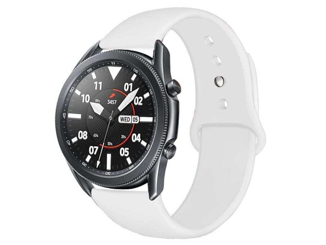 Pulseira De Relógio Lurelia Silicone Liquido Samsung Galaxy Watch 5 Pro 45 Mm Branco