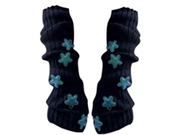 Luvas Femininas De Crochê Sem Dedos Com Punho Alongado, Modelo Meio Dedo, Com Orifício Para O Polegar, Ideais Para Manter O Corpo Aquecido. Acess