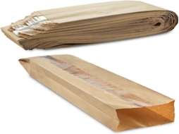 Sacos de papel Lurelia, 100 unidades, papel kraft, 10 cm, 61 cm, para alimentos e lanches.