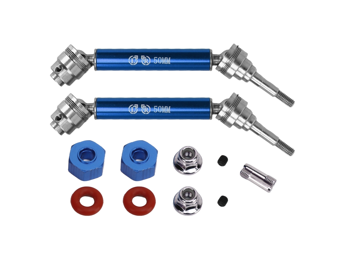 Eixo De Transmissão Dianteiro De Aço E Alumínio Resistente À Corrosão 1/10 Para Traxxas Azul, Acessório Rc