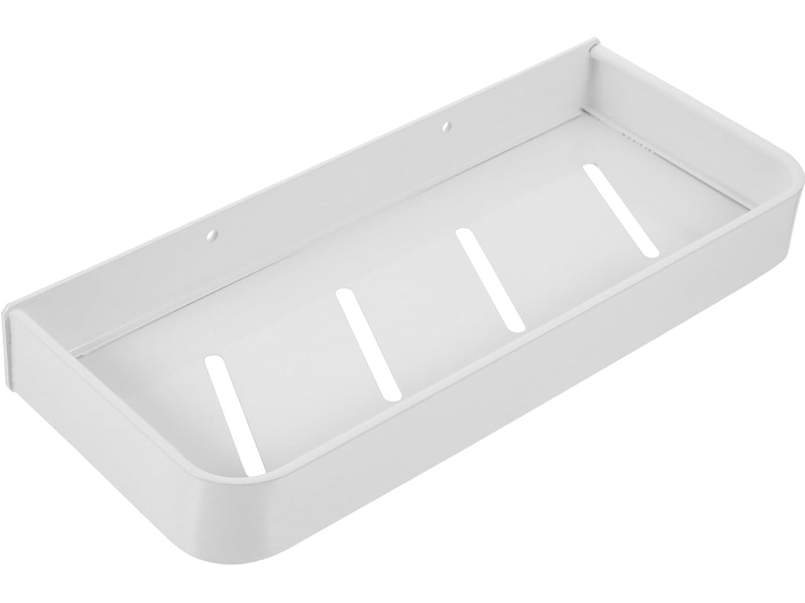 Prateleira De Parede Para Banheiro Vicasky, Suporte De Armazenamento Com 30cm Espaço, Em Alumínio Branco, Design Para
