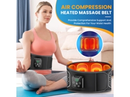 Massageador De Cintura Sem Fio Com Aquecimento, Cinto Inflável Para Cintura, Alivia Dores, Massageador De Acupressão Para As Costas Unissex. Sfushos