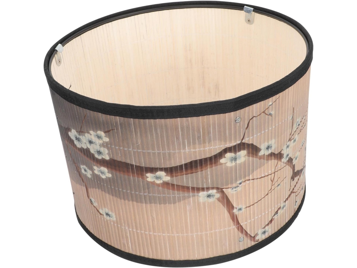 Abajur De Bambu Estilo Japonês Com Capa Decorativa Para Lâmpada, Ideal Para Uso Interno. Acessório De Iluminação Moderno.