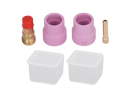 Conjunto de 4 peças de copos de solda rosa com grampo para pistola de solda TIG WP 17 18 26, acessórios para soldagem a argônio