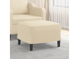 Vidaxl Apoio De Pés 60x50x41 Cm Tecido Cor Creme