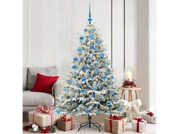 Vidaxl Árvore De Natal Artificial Pré-iluminada Com Conjunto De Bolas