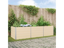 Vidaxl Floreira Ivory 290 X 100 X 75 Cm Aço Galvanizado