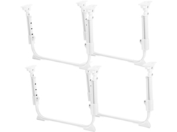 2 Pares De Pés Dobráveis Em Formato De U Com Travamento Automático Para Mesa E Cama.