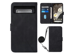 Capa De Celular Flip De Couro Com Relevo 3d Para Google Pixel 8 Crossbody