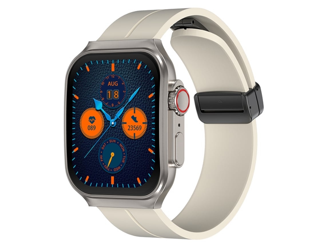 Smartwatch Com Tela Curva Flexível 3d Chamada Bluetooth E Classificação À Prova Dágua Ip67 Branco Yunzii