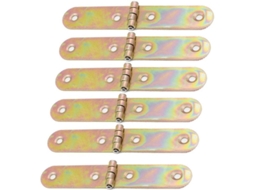 Dobradiças metálicas para mesas dobráveis, conjunto de 6 peças, dobradiças basculantes para mesas de apoio, fácil instalação.